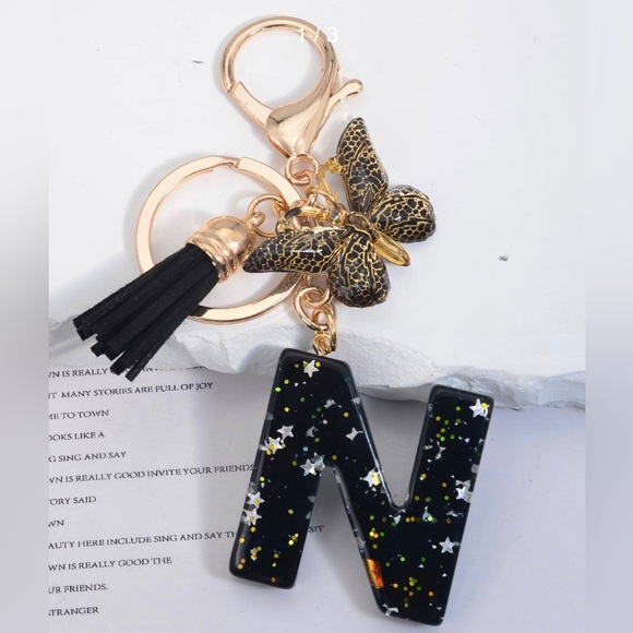 Accessories - Letter N keychain/bag charm handmade